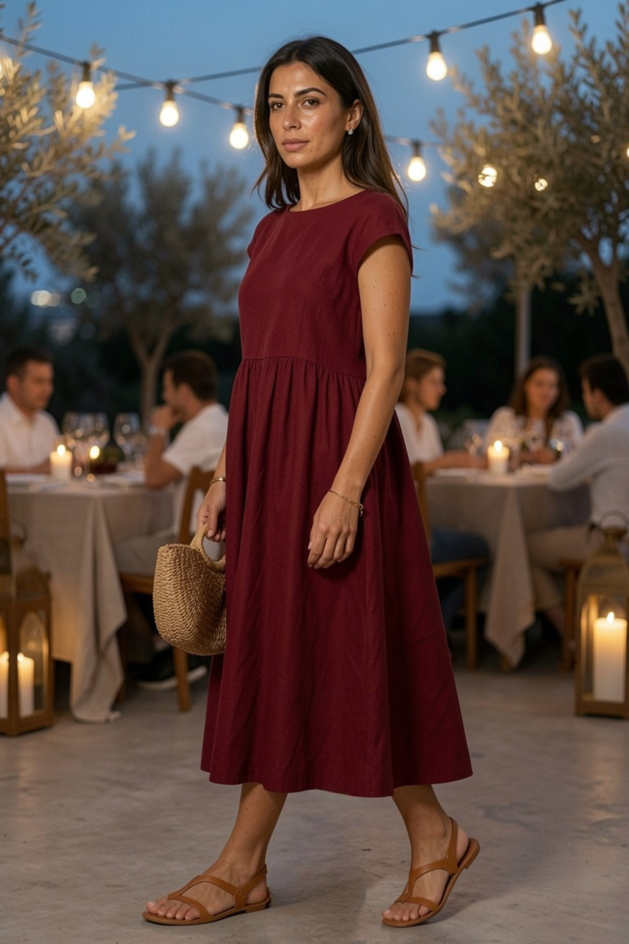 Vera – Vestido midi de lino