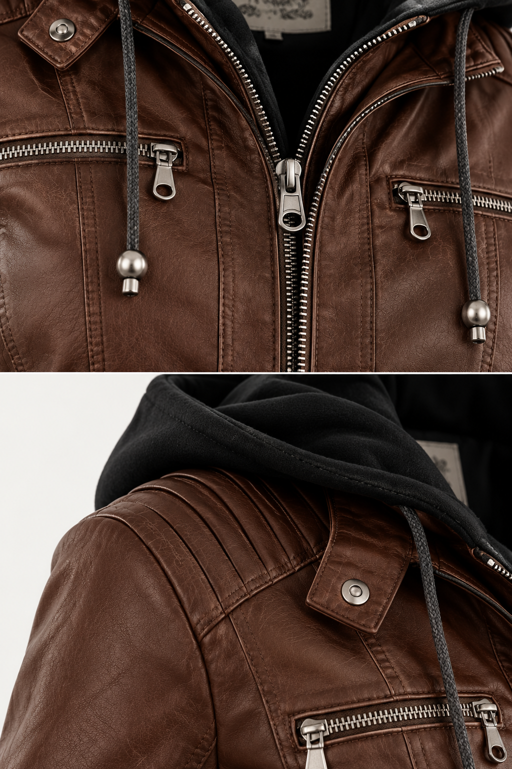 Ginevra – Chaqueta efecto Piel de Corte Elegante