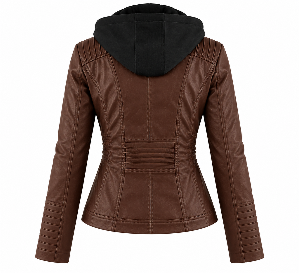 Ginevra – Chaqueta efecto Piel de Corte Elegante