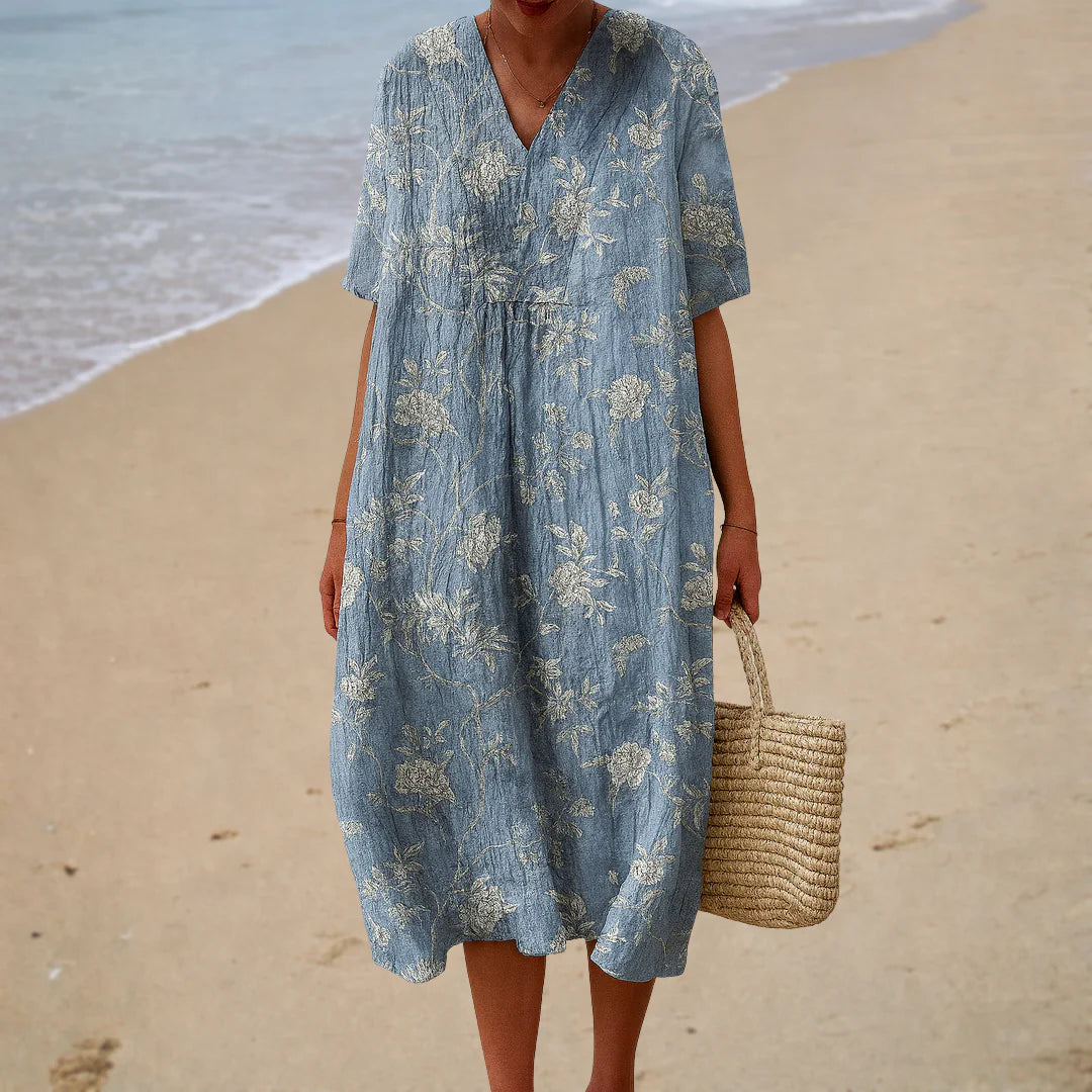 Vestido Jardín Azul
