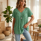 Céleste – Blusa escote en V estampada