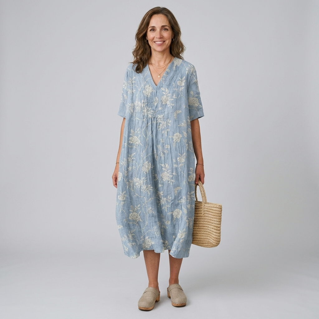 Vestido Jardín Azul
