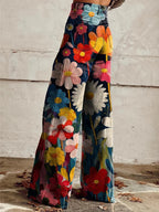 Léna – Pantalones anchos floral primavera