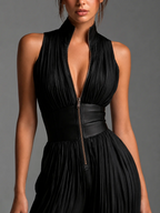 Valentina - Mono fluido de escote