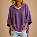 Octavia - Poncho de Punto con Capucha