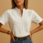 Elise – Blusa clásica de botones