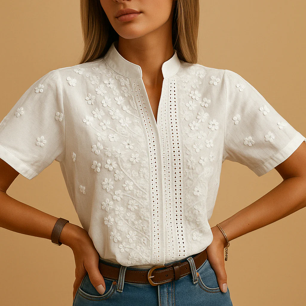 Elise – Blusa clásica de botones