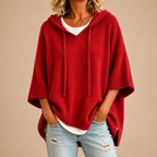 Octavia - Poncho de Punto con Capucha