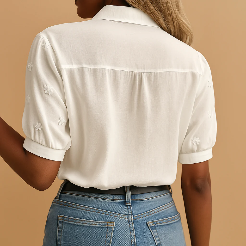 Elise – Blusa clásica de botones