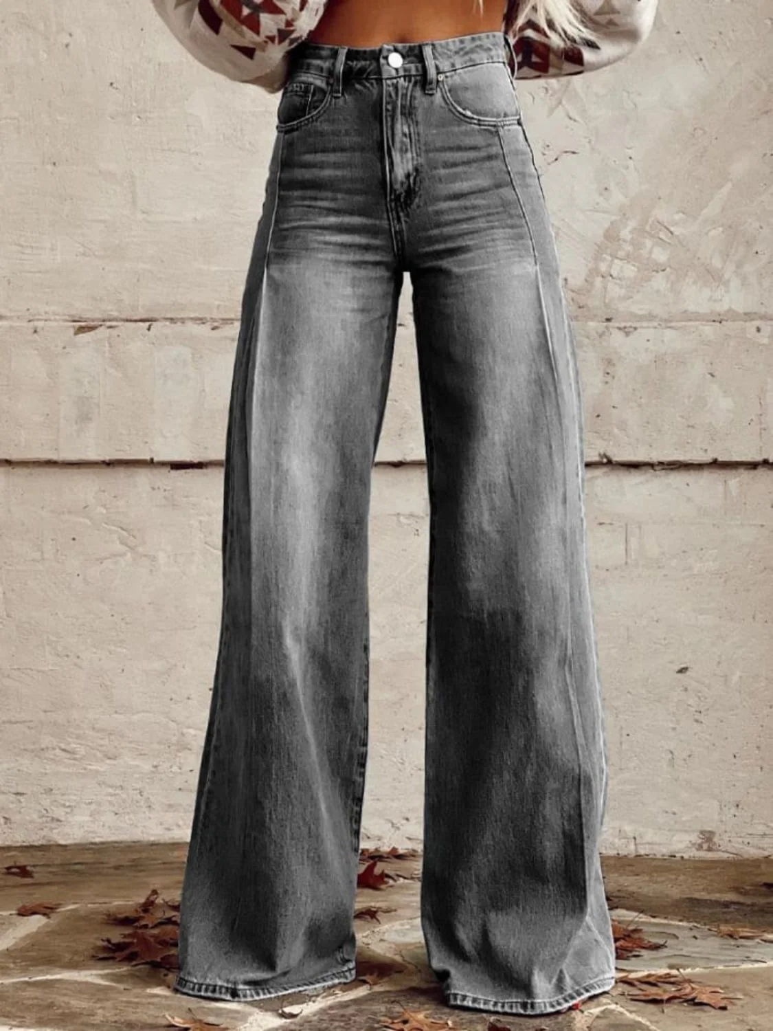 Lucia – Pantalones palazzo de pierna ancha