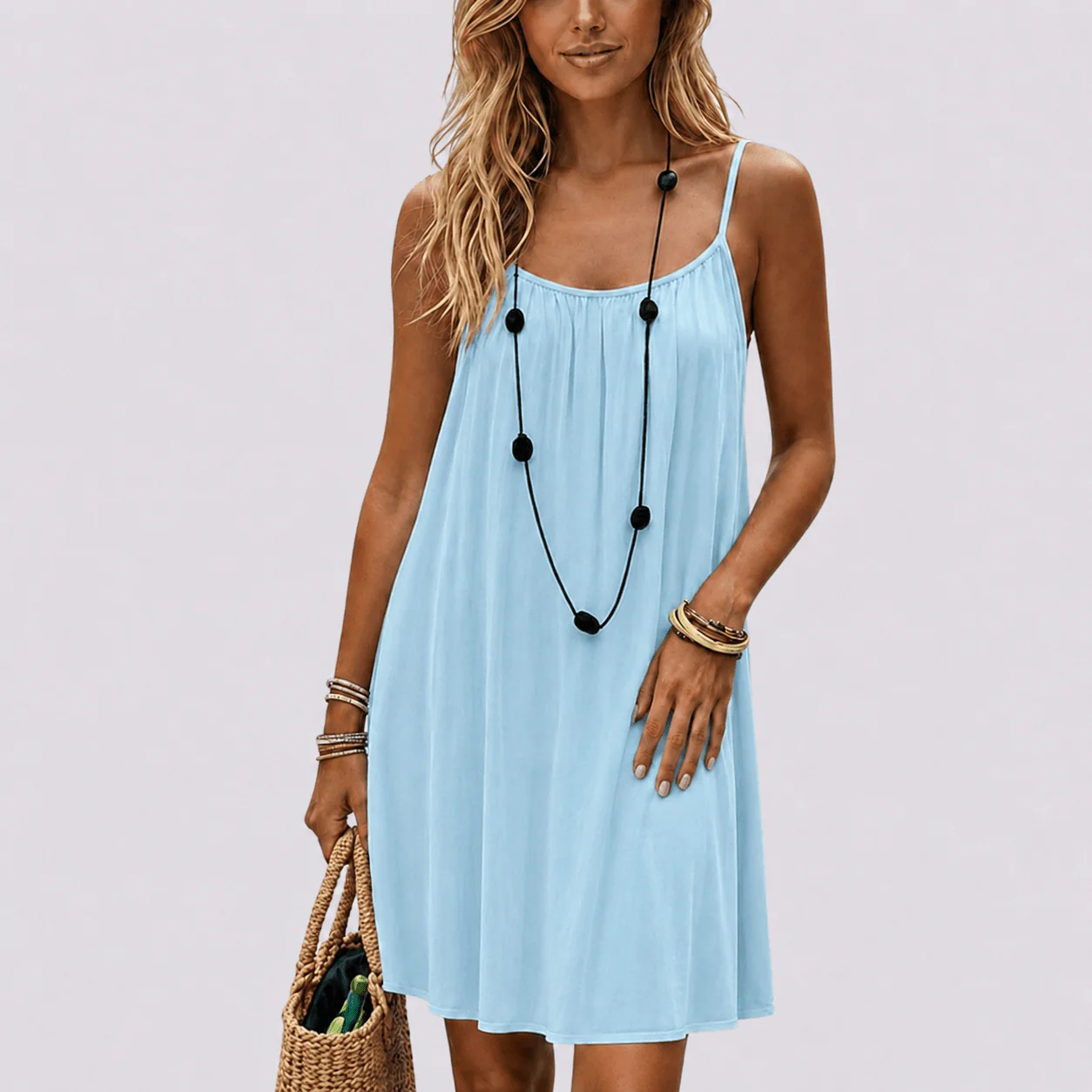 Liane – Vestido lencero de tirantes ajustables