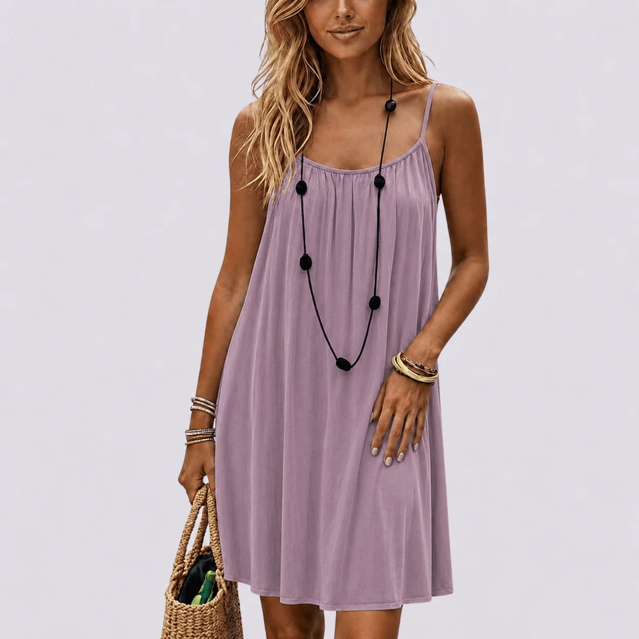 Liane – Vestido lencero de tirantes ajustables