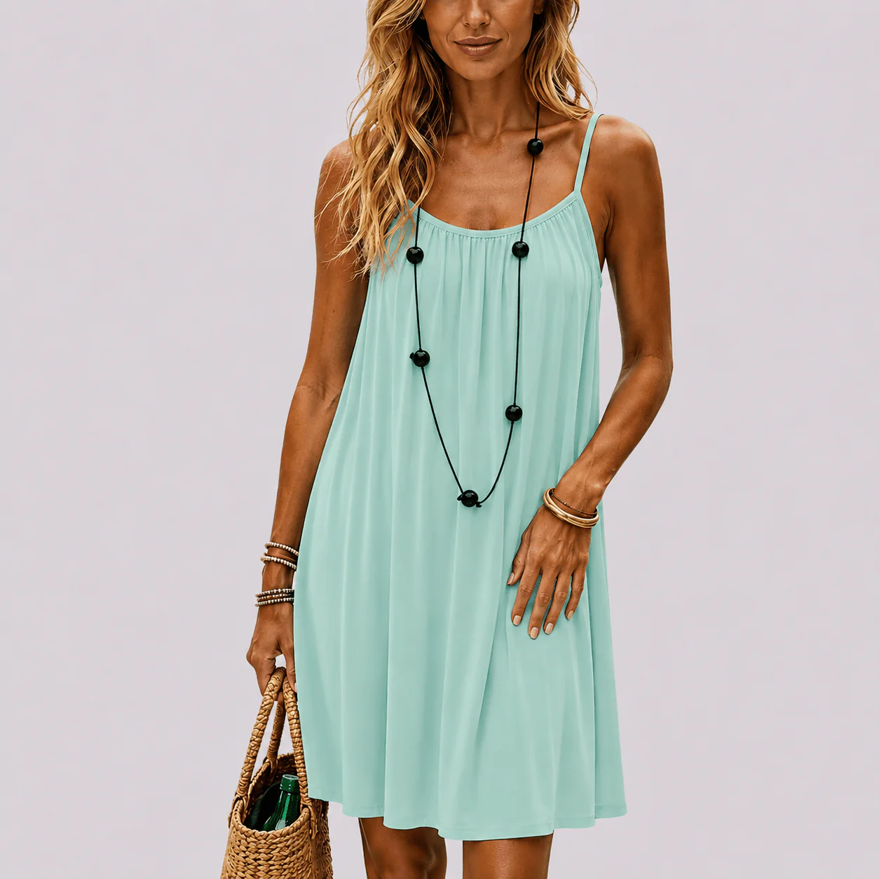 Liane – Vestido lencero de tirantes ajustables