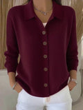 Edith - Chaqueta de Punto con Cuello y Botones