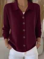 Edith - Chaqueta de Punto con Cuello y Botones