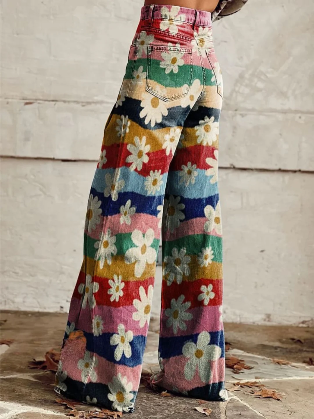 Léon – Pantalones retro florales de verano