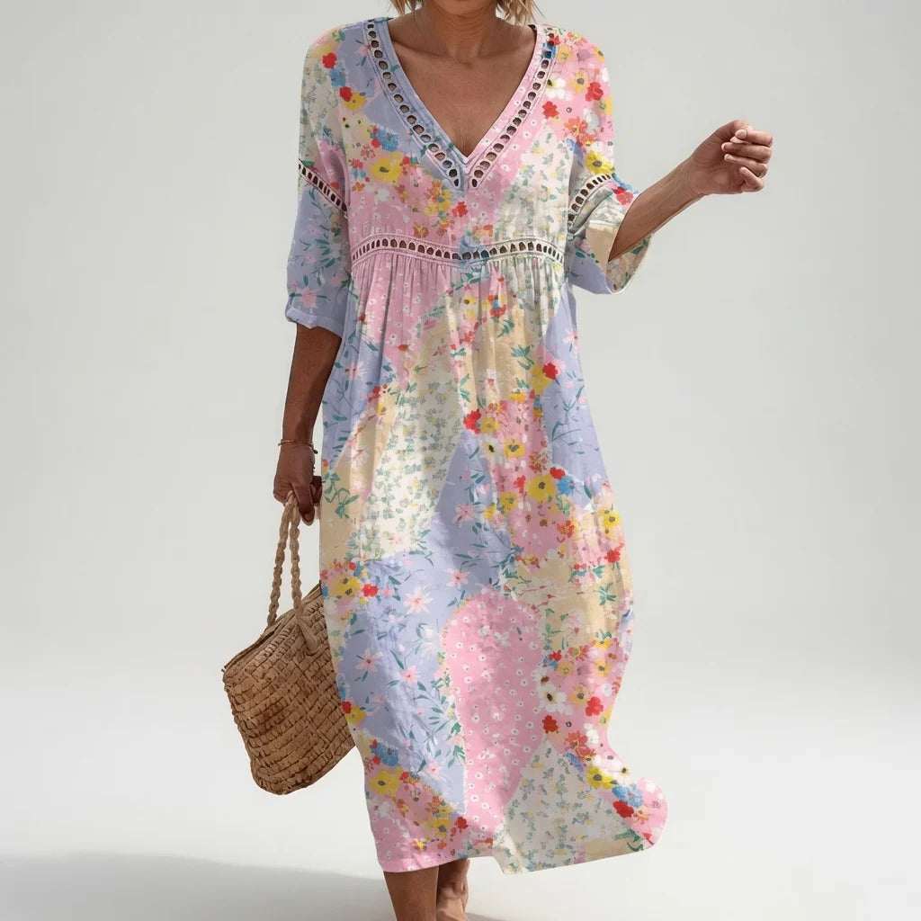 Laia - Vestido Floral de Escote en V
