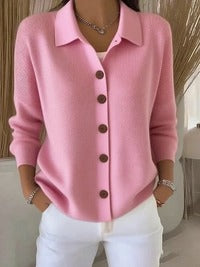 Edith - Chaqueta de Punto con Cuello y Botones