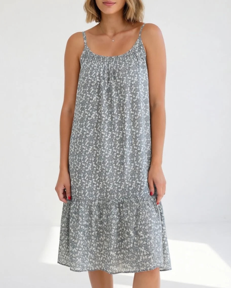 Patricia - Vestido Corto de Tirantes con Estampado