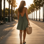 Liane – Vestido lencero de tirantes ajustables