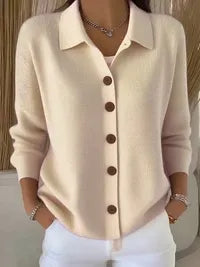 Edith - Chaqueta de Punto con Cuello y Botones