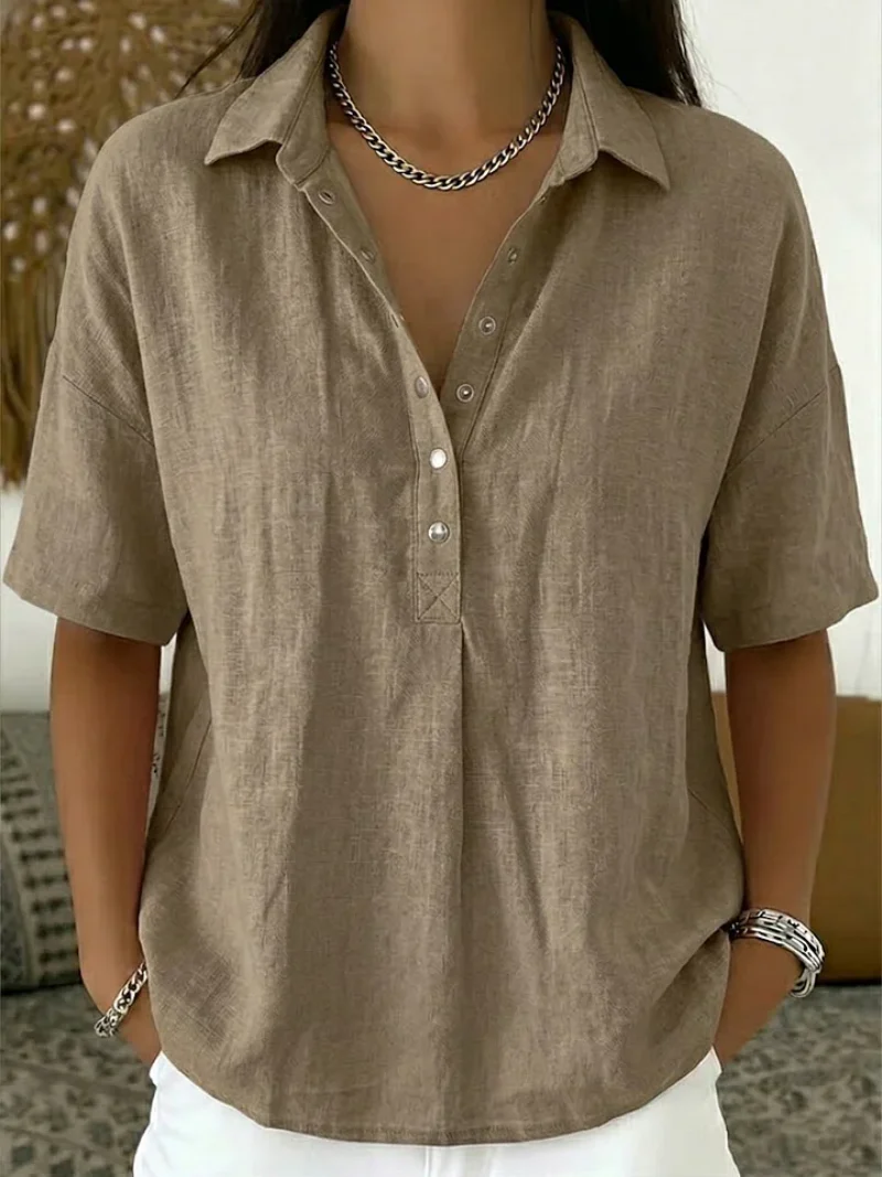 Noémie – Camisa fluida de lino