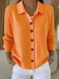 Edith - Chaqueta de Punto con Cuello y Botones