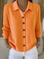 Edith - Chaqueta de Punto con Cuello y Botones