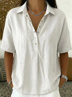 Noémie – Camisa fluida de lino