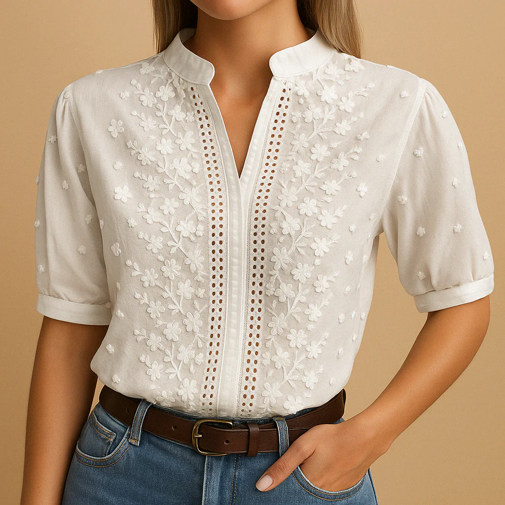 Elise – Blusa clásica de botones