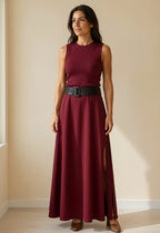 Julia - Vestido de viscosa con Cinturón