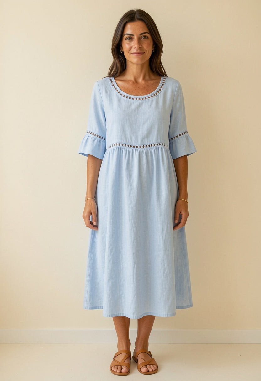 Marina - Vestido largo de lino