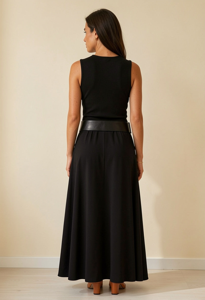Julia - Vestido de viscosa con Cinturón