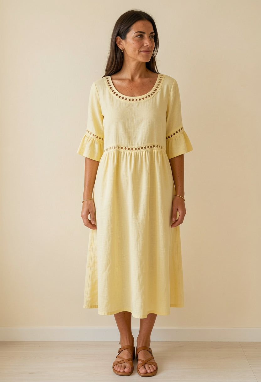 Marina - Vestido largo de lino