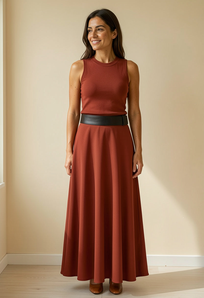 Julia - Vestido de viscosa con Cinturón