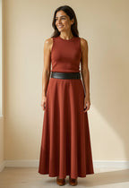Julia - Vestido de viscosa con Cinturón