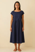 Vera – Vestido midi de lino