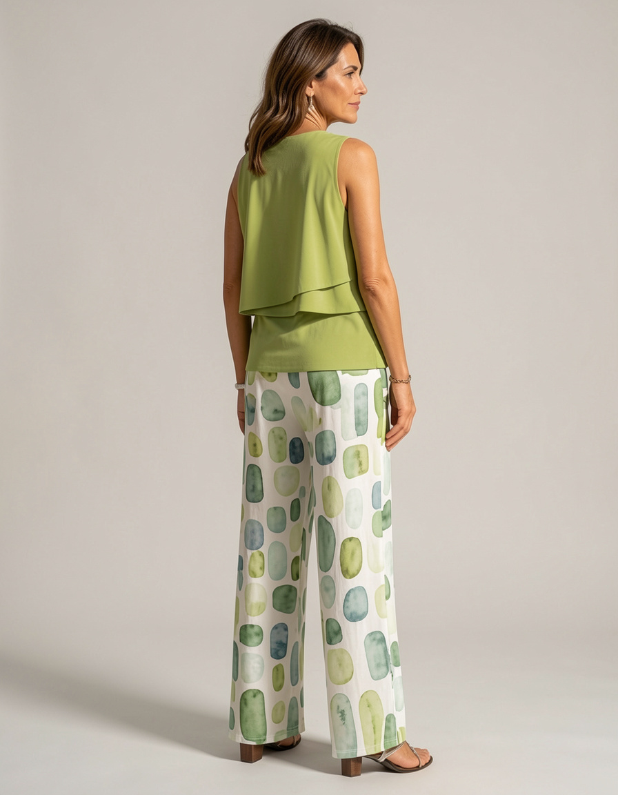 Alma – Conjunto top y pantalón palazzo estampado